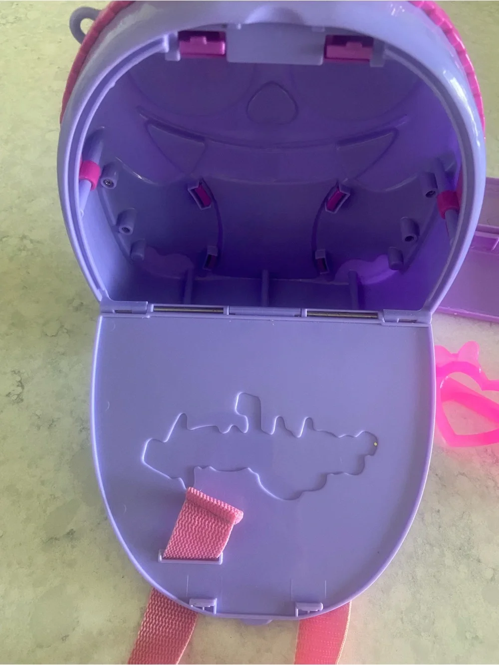 Vampirina Disney Purple Glitter Bat Kids toddler Backpack with Accessories